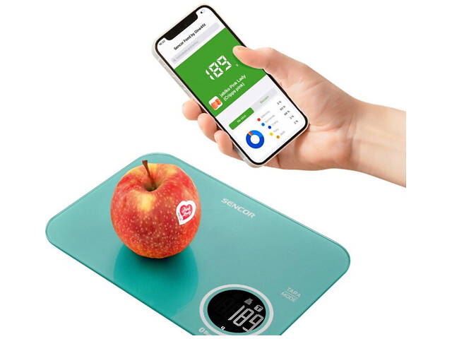 Ваги кухонні Sencor SKS7071GR 5 кг бірюзові - Фото 4