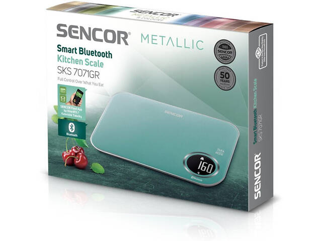 Ваги кухонні Sencor SKS7071GR 5 кг бірюзові - Фото 8