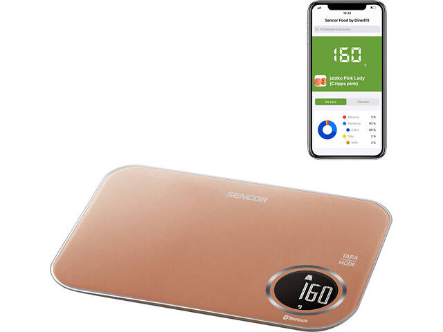 Ваги кухонні Sencor SKS7076GD 5 кг золотисті - Фото 2