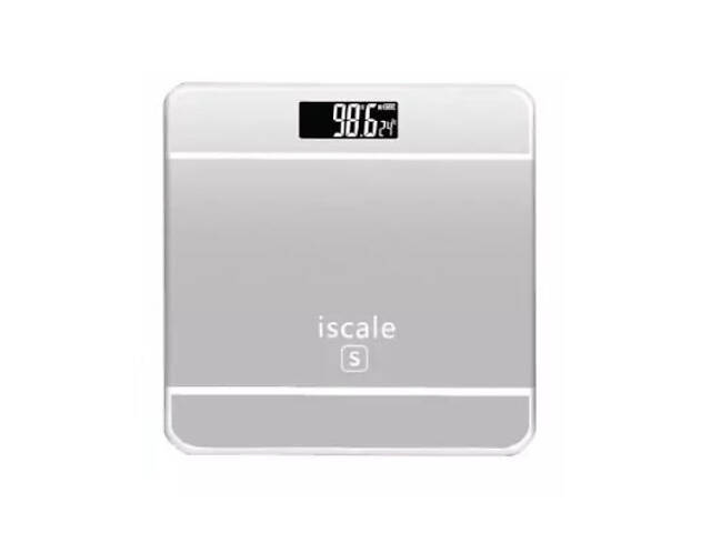Ваги підлогові електронні iScale 2017D 180кг (0,1кг), з температурою. Колір: білий. - Фото 1