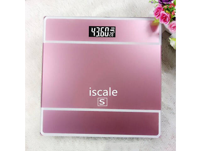 Ваги для підлоги електронні iScale 2017D 180кг (0,1кг) з температурою ваги для підлоги 180 кг. Колір: рожевий - Фото 5