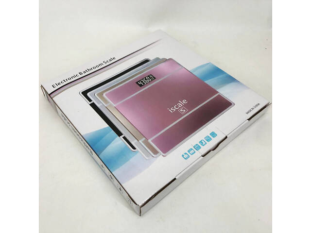 Ваги для підлоги електронні iScale 2017D 180кг (0,1кг) з температурою ваги для підлоги 180 кг. Колір: рожевий - Фото 7