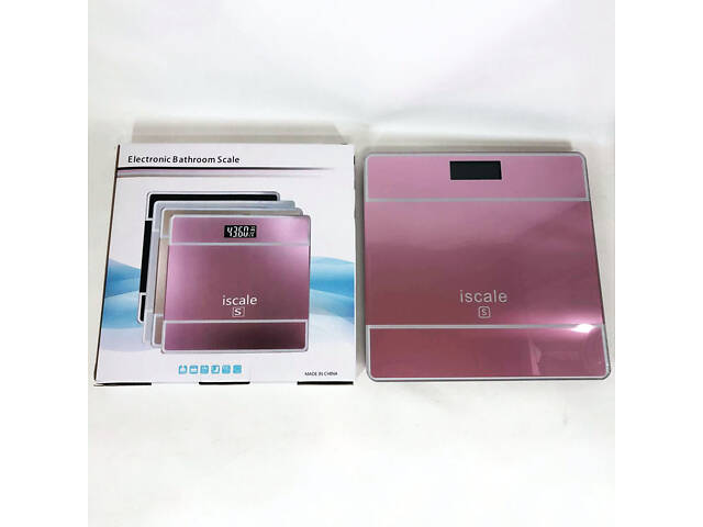 Ваги для підлоги електронні iScale 2017D 180кг (0,1кг) з температурою ваги для підлоги 180 кг. Колір: рожевий - Фото 9