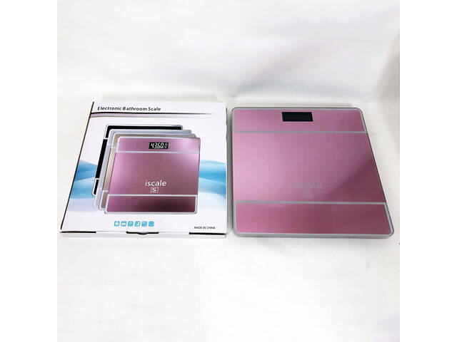 Ваги для підлоги електронні iScale 2017D 180кг (0,1кг) з температурою ваги для підлоги 180 кг. Колір: рожевий - Фото 10