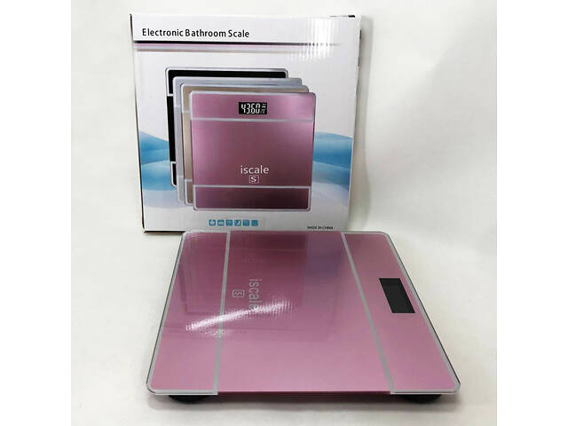 Ваги для підлоги електронні iScale 2017D 180кг (0,1кг) з температурою ваги для підлоги 180 кг. Колір: рожевий - Фото 12