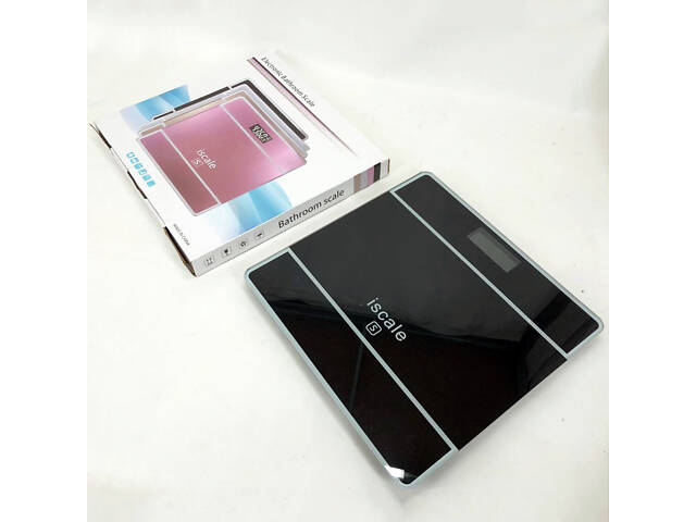 Ваги для підлоги електронні iScale 2017D 180кг (0,1кг), з температурою, ваги для підлоги. Колір: чорний - Фото 2