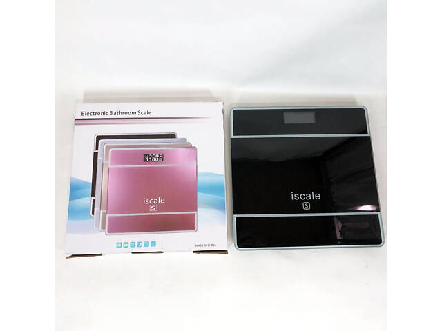 Ваги для підлоги електронні iScale 2017D 180кг (0,1кг), з температурою, ваги для підлоги. Колір: чорний - Фото 7