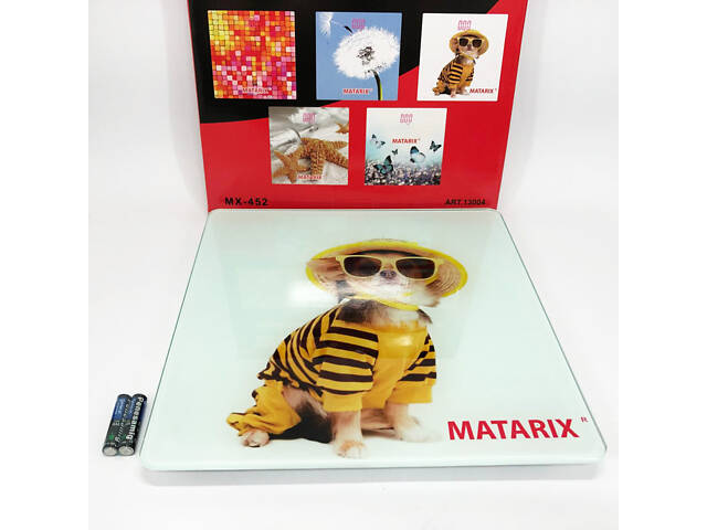 Ваги підлогові MATARIX MX-452 180 кг, Ваги підлогові для вимірювання маси тіла електронні, пес - Фото 3
