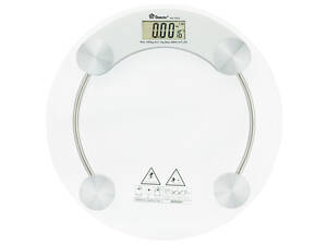 Весы напольные стеклянные (круглые) Domotec MS-2003A на 180 кг с термометром (3_01284)