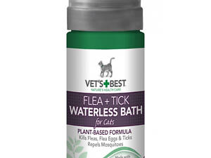 Vet`s Best Flea Tick Waterless Bath For Cats (Ветс Бест Флеа Тик Ватерлесс) пена от блох и клещей для котов