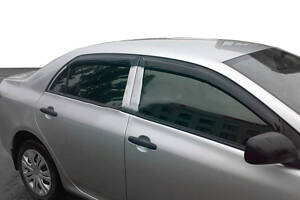 Ветровики (4 шт, HIC) для Toyota Corolla 2007-2013 гг