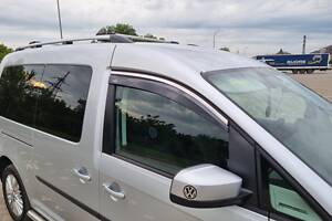 Ветровики с хромом (2 шт, Niken) для Volkswagen Caddy 2010-2015 гг