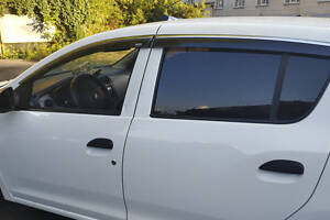 Ветровики с хромом (4 шт, Niken) для Dacia Sandero 2013-2020 гг