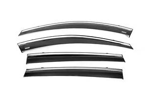 Вітровики з хромом (4 шт, Niken) для Toyota Rav 4 2013-2018 рр.