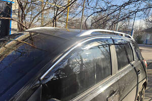 Ветровики с хромом (4 шт, Sunplex Chrome) для Nissan Qashqai 2007-2010 гг