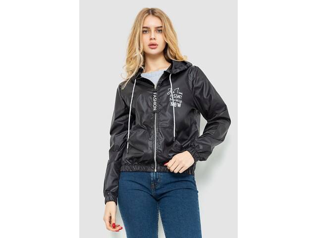Ветровка женская, цвет черный, 177R007-15