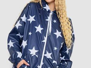 Вітровка жіноча з капюшоном, колір синій, 238R102