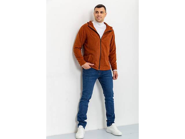 Вітровка чоловіча на блискавці, колір теракотовий, 131R3009 - Фото 2