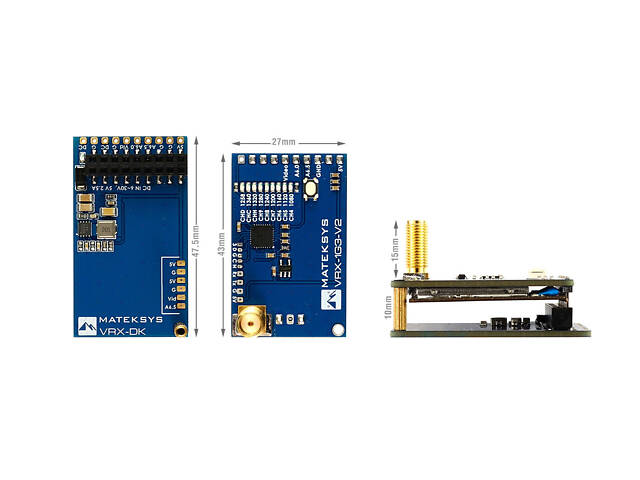 Видео приёмник Matek VRX-1G3-V2 1.2-1.3GHz - Фото 2