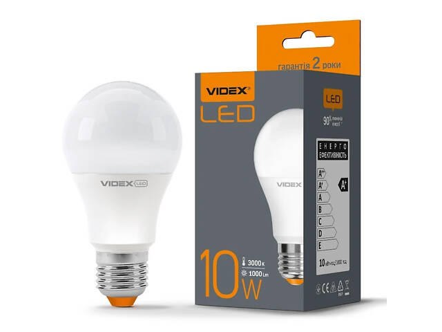 VIDEX A60е 10W E27 3000K 220V LED лампа - Фото 3