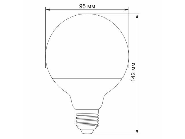 VIDEX G95e 15W E27 4100K 220V LED лампа - Фото 2