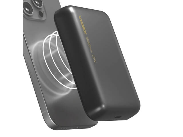 VIDEX VPB-W102 PD20W Grey 10000mAh Повербанк з бездротовою зарядкою - Фото 2