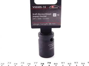 VIGOR V5550S-15 Головка торцевая ударная 1/2 15 мм