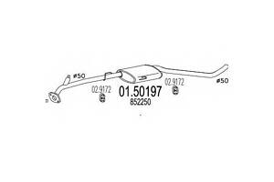 Вихлопнi системи MTS 0150197 на OPEL OMEGA B (25_, 26_, 27_)