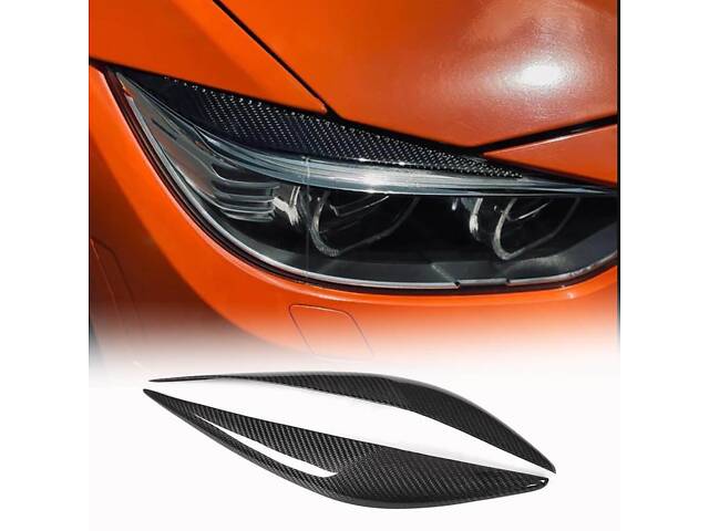 Ресницы на фары Карбон V1 для BMW 3 серии F-30/31/34 2012-2019 гг. - Фото 1