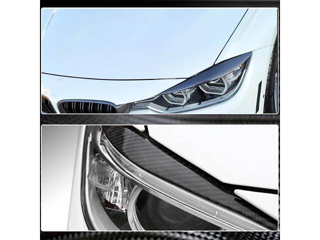 Ресницы на фары Карбон V1 для BMW 3 серии F-30/31/34 2012-2019 гг. - Фото 5