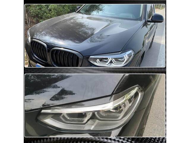 Ресницы на фары Carbon V1 для BMW X3 G01 2018- гг. - Фото 4
