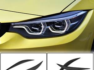 Ресницы на фары Сухой карбон V1 для BMW 4 серии F-32 2012-2020 гг.