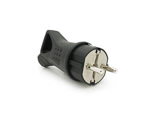 Вилка із заземленням, 16A 250V, IP44 0003, Black Q16