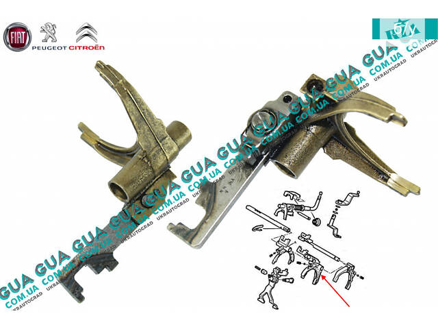 Вилка включения 3-4 передачи КПП 255462 Citroen / СИТРОЭН JUMPY 1995-2004 / ДЖАМПИ 1, Citroen / СИТРОЭН JUMPY II 2004-20