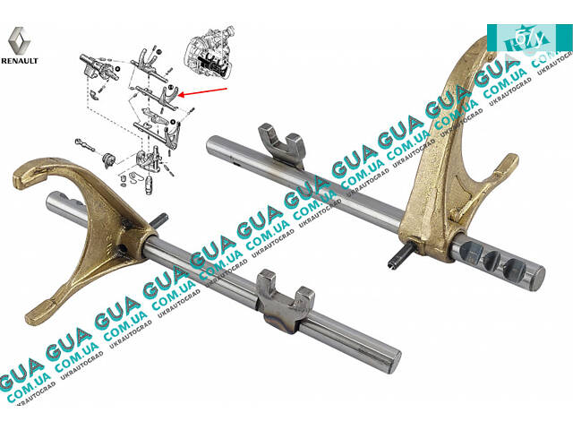 Вилка включення 3-4 передачі КПП 7700850698 Nissan/НІССАН KUBISTAR 1997-2008/КУБІСТАР 97-08, Renault/РЕНО KANGOO 1