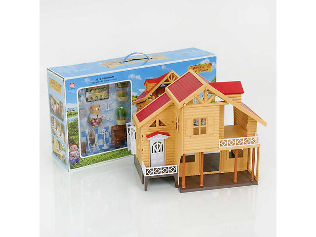 Вілла 'Щаслива сім'я' 012-03 (6) меблі, фігурка, підсвічування, в коробці - Фото 3