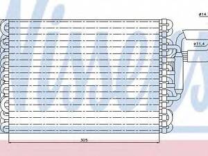 Випарник MB E W 124(84-)200(+)[OE 000 830 54 58] NISSENS 92059 на MERCEDES-BENZ седан (W124)