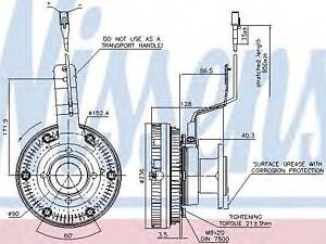 Віскомуфта вентилятора NISSENS 86039 на MAN F 2000
