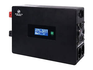 Високочастотний інвертор 600VA/600W Kraft KRF-SAVR600VA/600W-12V під зовнішній акумулятор