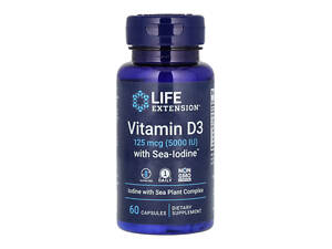 Vit D3 with Sea-Iodine™ 125 mcg (5000 IU) - 60 caps