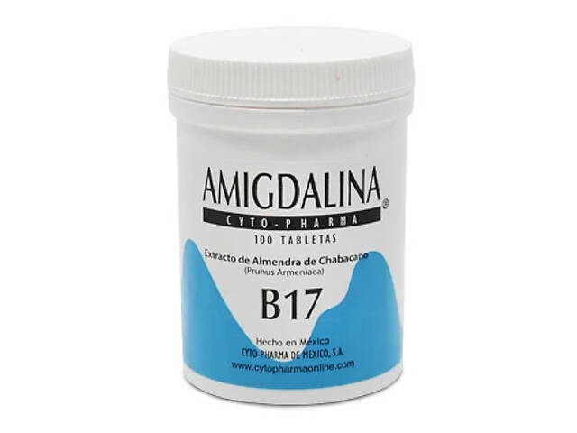 Витамин B17, Amygdalina, Cyto Pharma, 500 мг, 100 таблеток Витамин B17, Amygdalina, Cyto Pharma, 500 мг, 100 таблеток