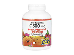 Vitamin C 500 mg - 90 Chewable Wafers Peach Passion Fruit and Mango