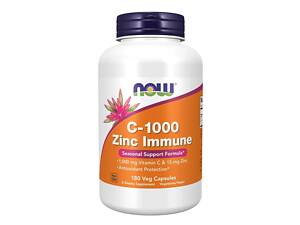 Вітамін C та Цинк Now Foods C-1000 Zinc Immune 180 vcaps (1086-2023-10-3094)