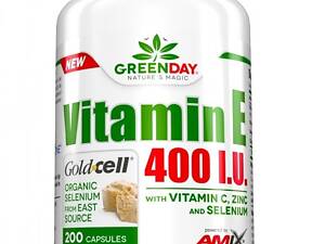 Витамин E для спорта Amix Nutrition GreenDay Vitamin E 400 IU LIFE+ 200 Caps