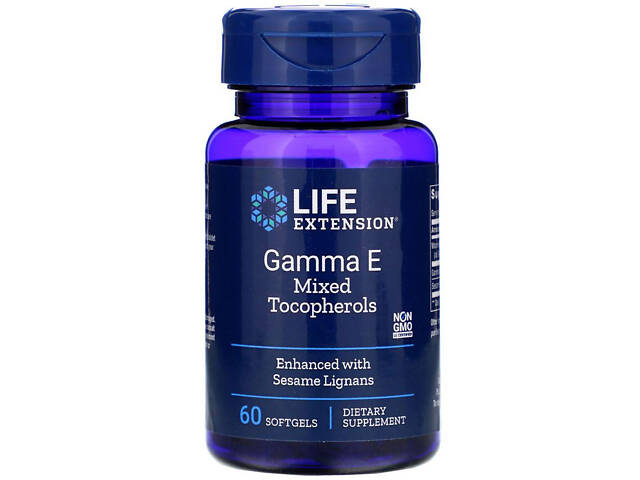 Витамин Е: гамма E смешанные токоферолы (Gamma E Tocopherols), Life Extension, 60 кап. Витамин Е: гамма E смешанные токоферолы (Gamma E Tocopherols), Life Extension, 60 кап.