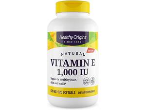 Вітамін Е, Vitamin E, Healthy Origins, 1000 МО, 120 капсул