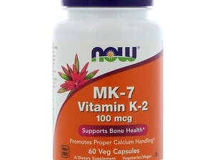 Вітамін К-2 Now Foods K-2 MK7 100 мкг 60 вегетаріанських капсул (NF0992)