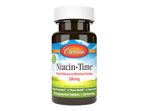 Витамин В3 Carlson Niacin-Time 500 мг 50 вегетарианских таблеток
