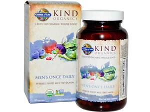 Вітаміни для чоловіків, Men's Whole Food Multivitamin, Garden of Life, один раз на день, суцільно харчові, 60