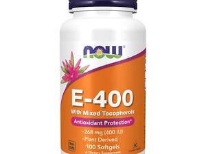 Витамины Now Foods E-400 Mixed Tocopherols 100 sgels (1086-2022-10-0668)